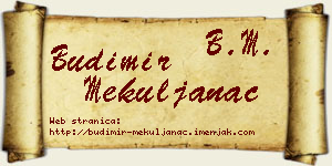 Budimir Mekuljanac vizit kartica